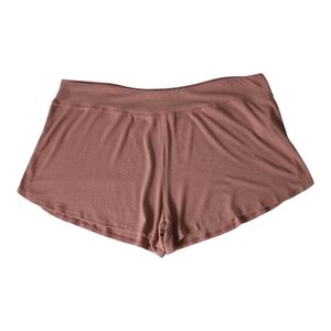 Athleta Well Rested Rib Sleep Shorts 2X‎ Mauve Rose Pink Lounge Short Plus Size